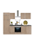 Verkleinertes Bild von Küchenzeile mit E-Geräten 'OPTIkompakt Monza' eichefarben/anthrazit 270 cm