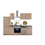 Verkleinertes Bild von Küchenzeile mit E-Geräten 'OPTIkompakt Monza' eichefarben/anthrazit 270 cm