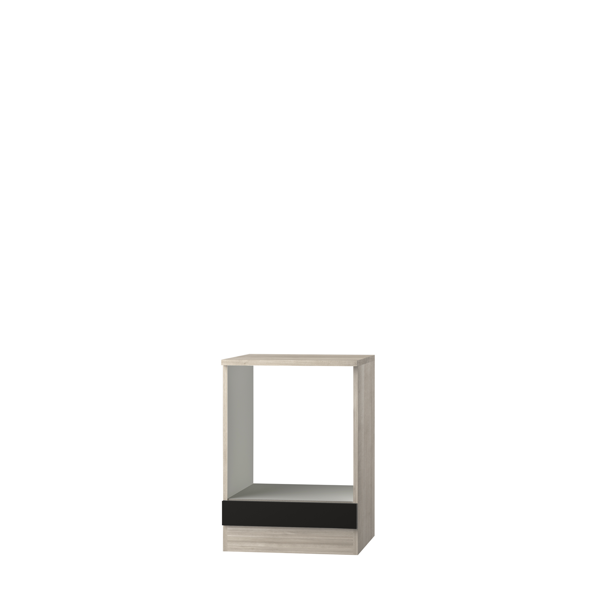 Herdumbauschrank \'OPTIkult Faro\' anthrazit/akaziefarben 60 x 84,8 x 60 cm | Herdumbauschränke