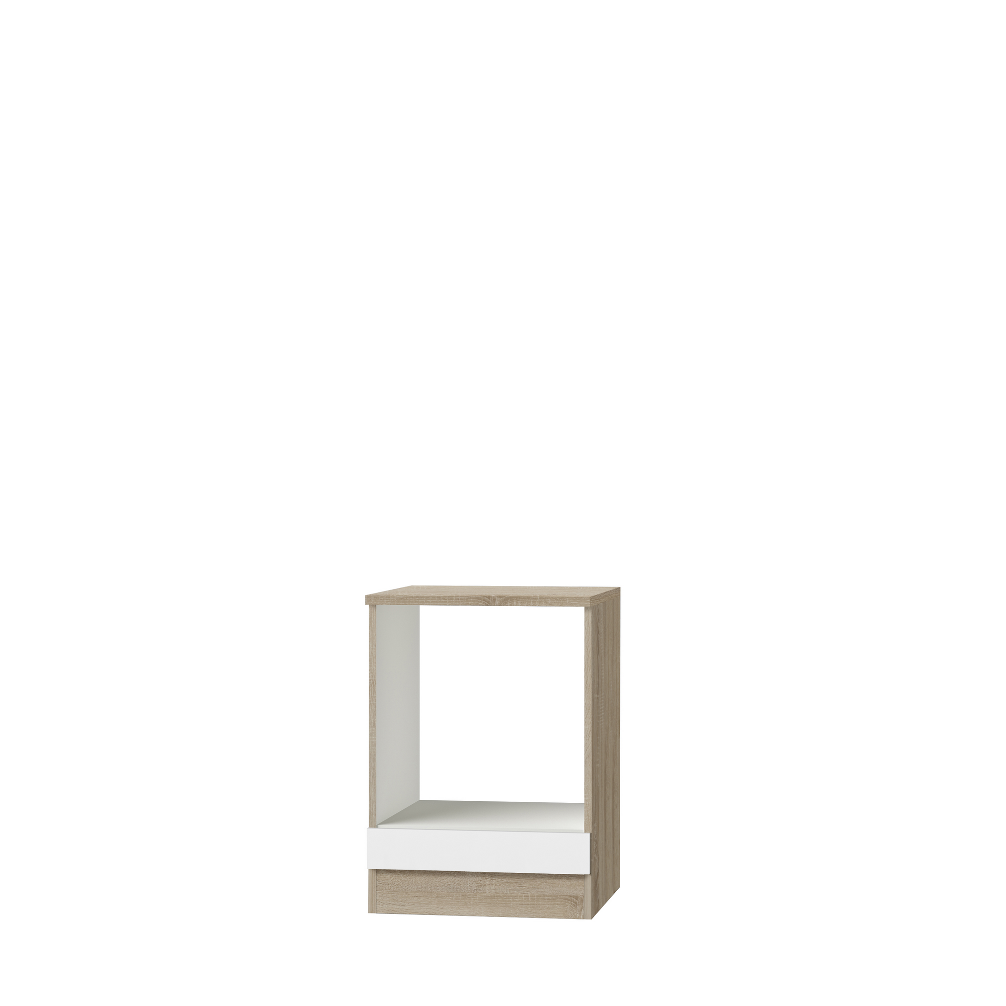 Herdumbauschrank 'OPTIkult Zamora' weiß/eichefarben 60 x 84,8 x 60 cm + product picture