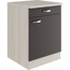 Unterschrank 'OPTIkult Faro' anthrazit/akaziefarben 60 x 84,8 x 60 cm