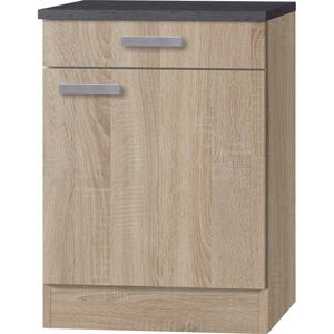 Unterschrank 'OPTIkult Monza' eichefarben 60 x 84,8 x 60 cm