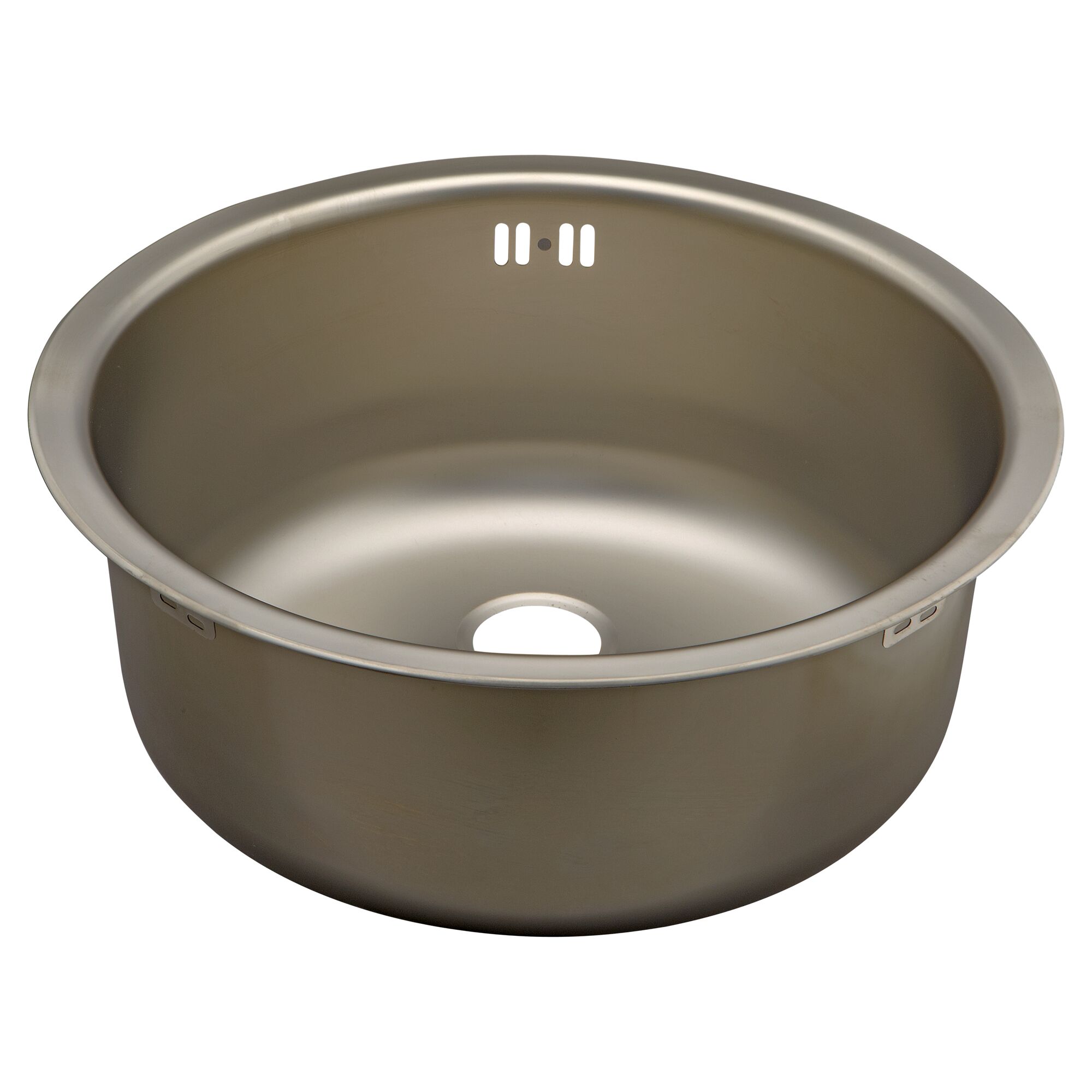 Rondell-Spüle aus Edelstahl