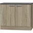 Neapel Spülenschrank 100 cm mit zwei Türen und Griffen
