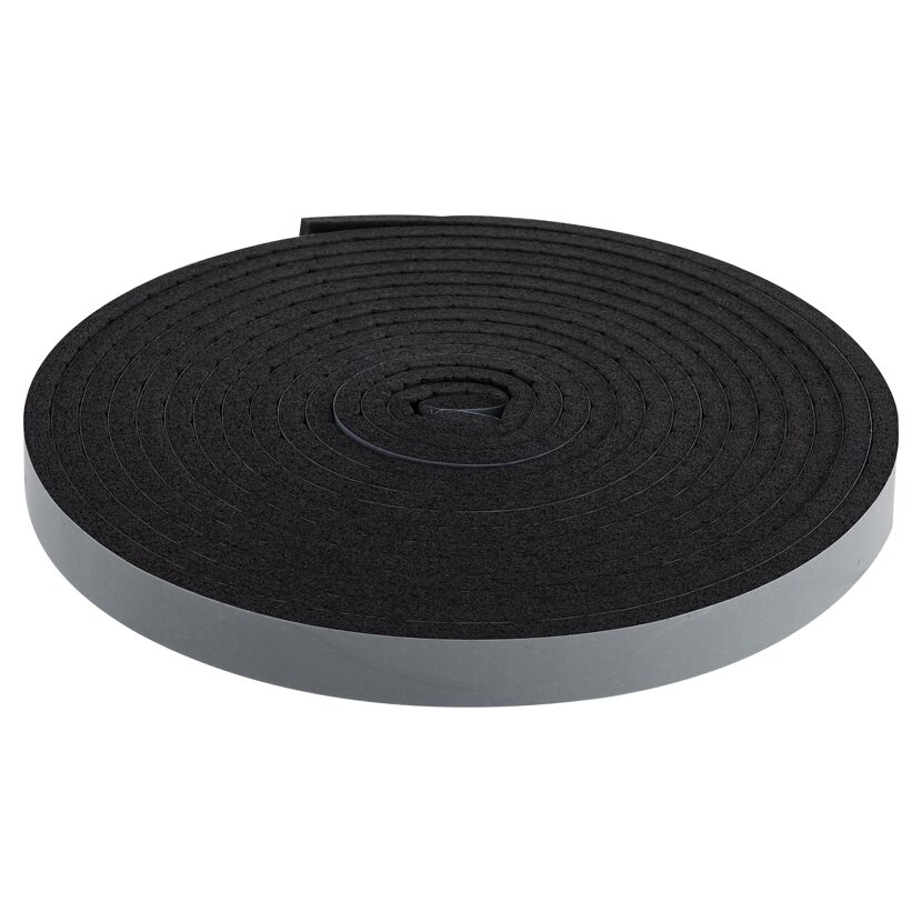 Schwarzes Dichtungsband aufgerollt