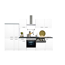 Verkleinertes Bild von Küchenzeile mit E-Geräten 'OPTIkompakt Oslo' weiß/anthrazit 300 cm