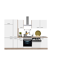 Verkleinertes Bild von Küchenzeile mit E-Geräten 'OPTIkompakt Zamora' weiß/eichefarben 300 cm