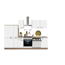 Verkleinertes Bild von Küchenzeile mit E-Geräten 'OPTIkompakt Zamora' weiß/eichefarben 300 cm