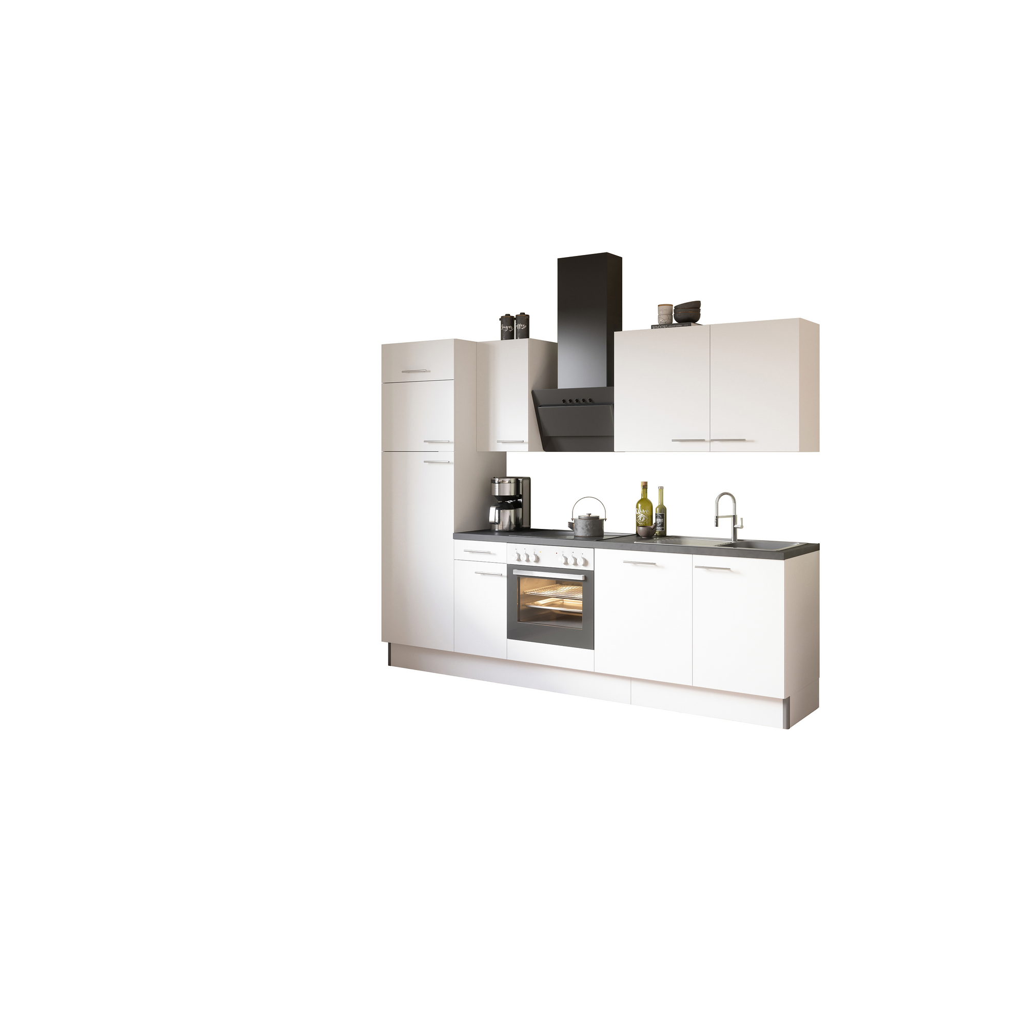 Küchenzeile mit E-Geräten 'OPTIkoncept Bengt932' weiß 270 cm + product picture