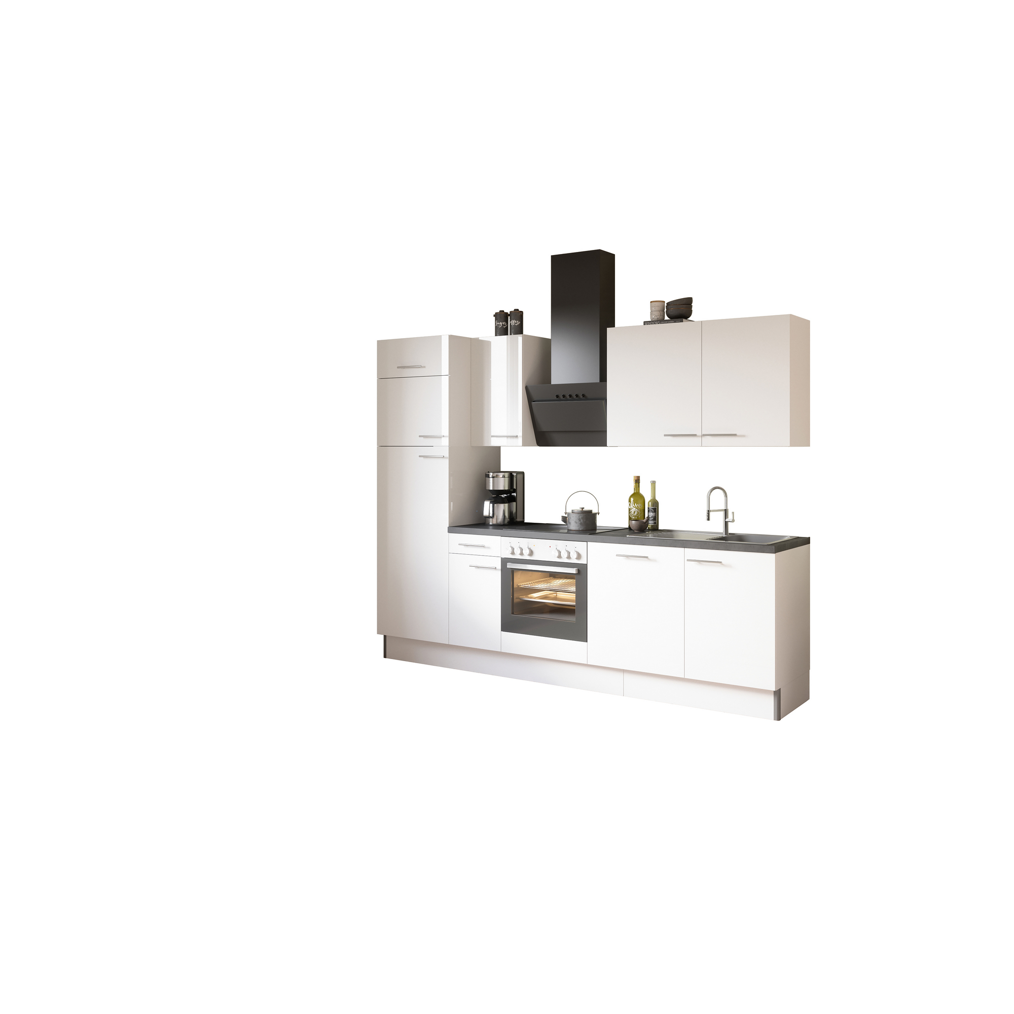 Küchenzeile mit E-Geräten 'OPTIkoncept Rurik986' weiß 270 cm + product picture