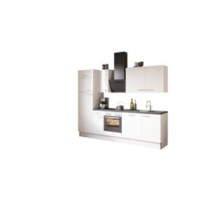 Küchenzeile mit E-Geräten 'OPTIkoncept Rurik986' weiß 270 cm