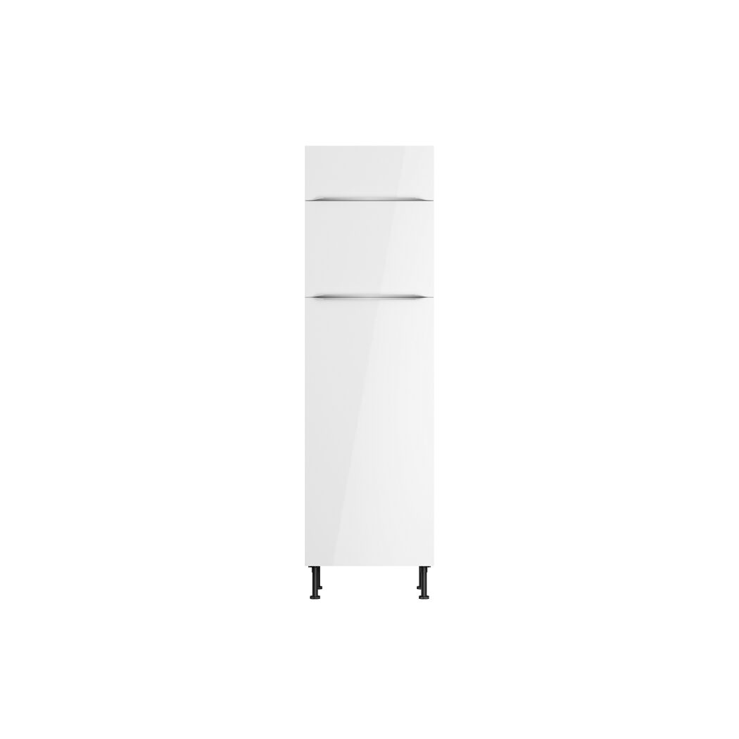Weißer Hochschrank mit drei Schubladen
