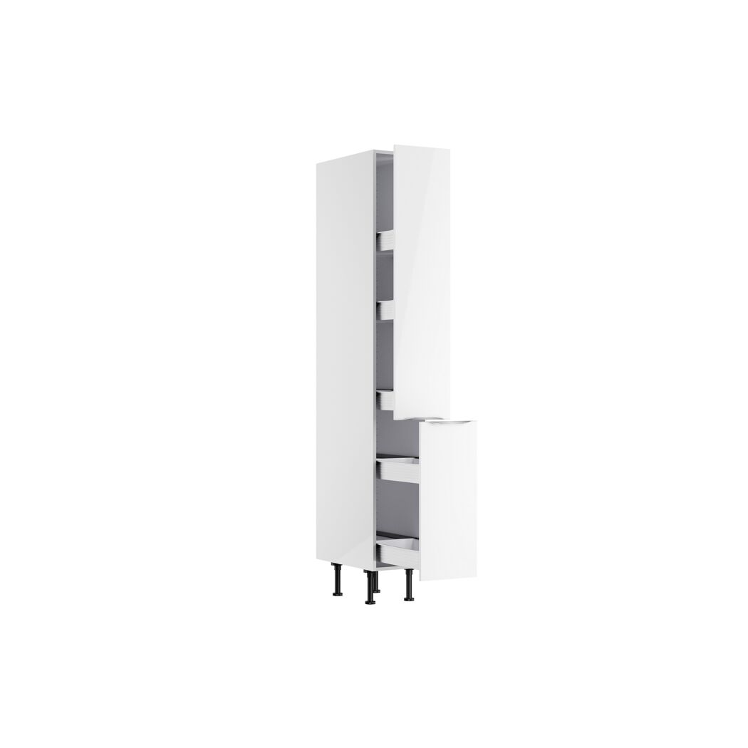 Weißer Hochschrank mit Auszügen