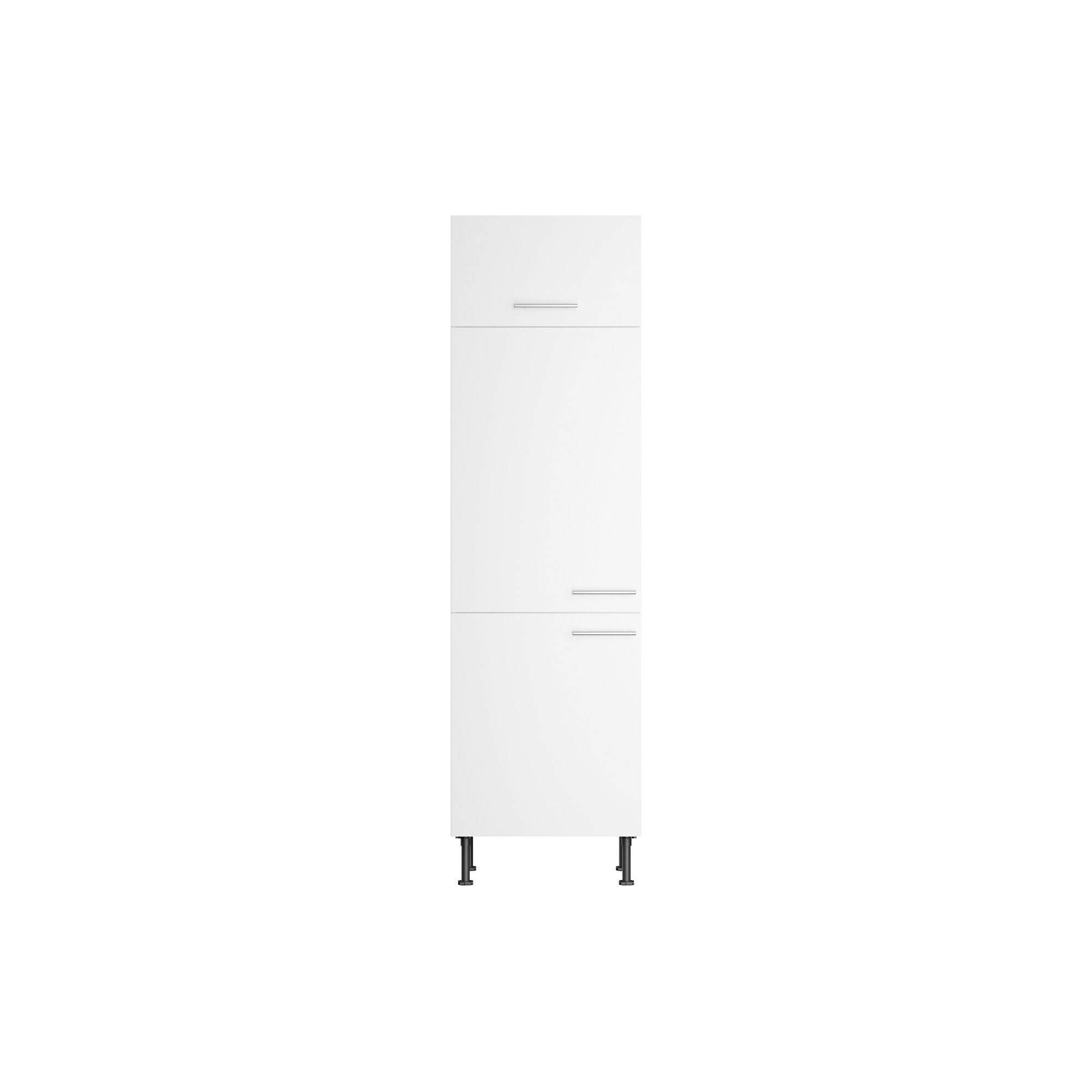 Weißer Küchenschrank mit zwei Schubladen