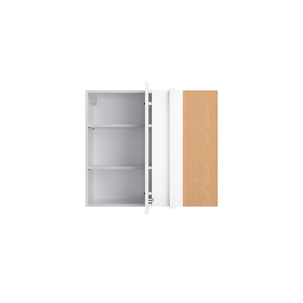 Offener Wandschrank mit Kork