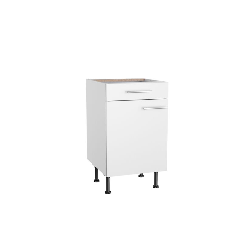 Weißer Küchenschrank mit Schublade und Tür