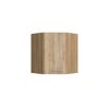 Hängeschrank mit Holztüren und Metallgriff