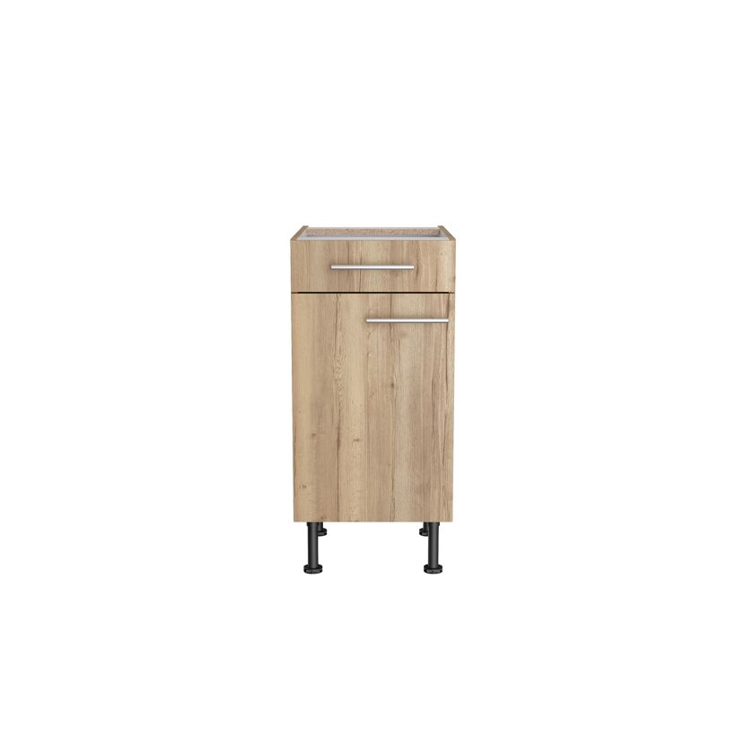 Holzschrank mit Tür und Schublade