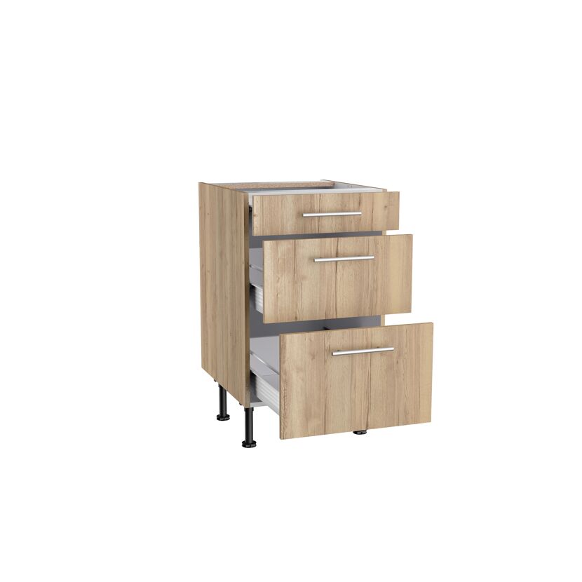 Holzschrank mit Schubladen und Auszügen