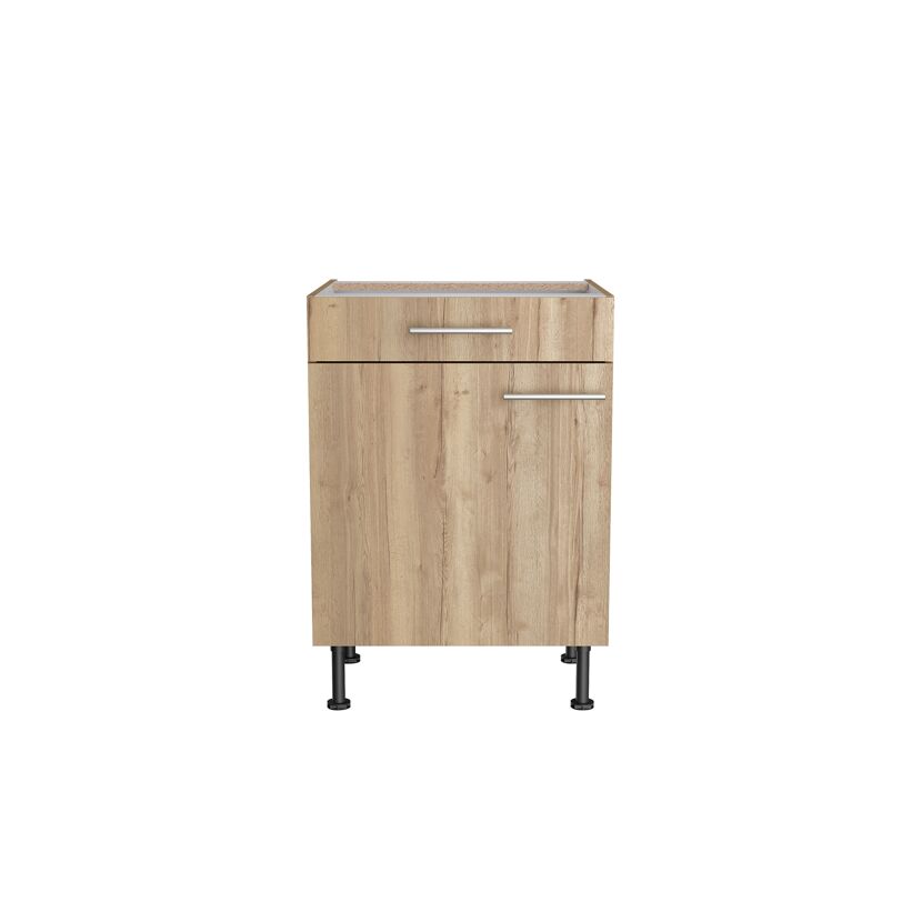 Holzschrank mit Tür und Schublade