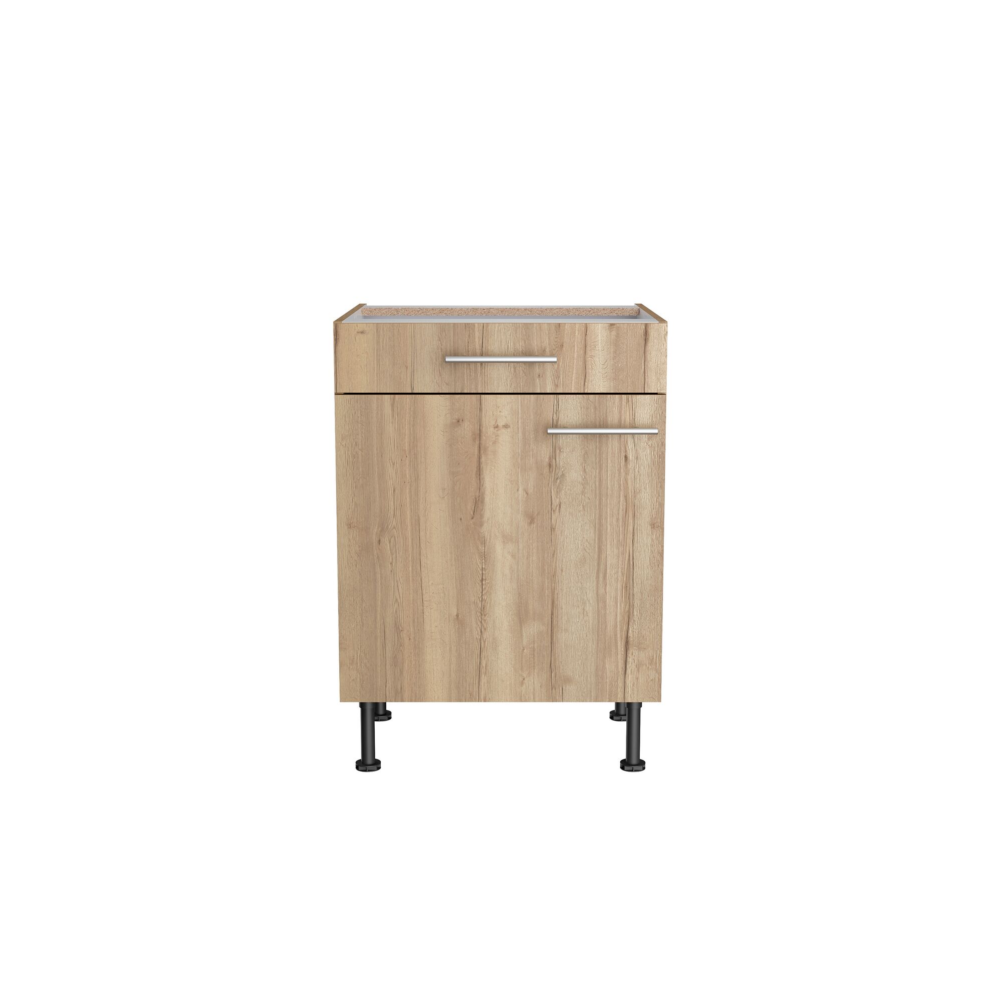 Holzschrank mit Tür und Schublade