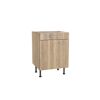 Holzschrank mit Tür und Schublade