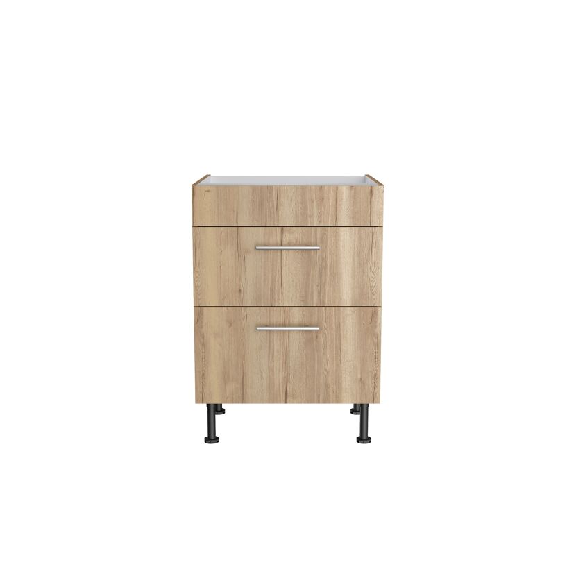 Holzschrank mit zwei Schubladen