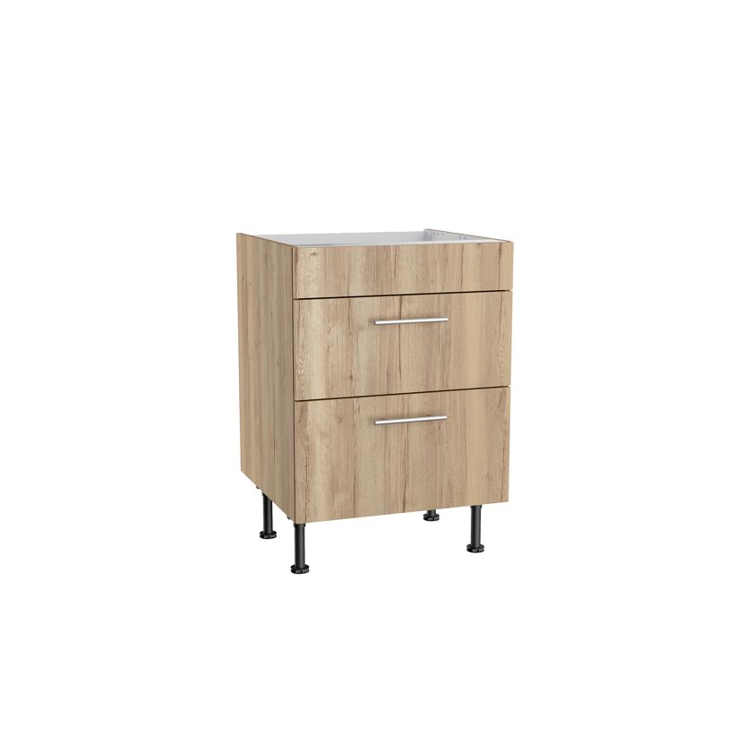 Holzunterschrank mit zwei Schubladen