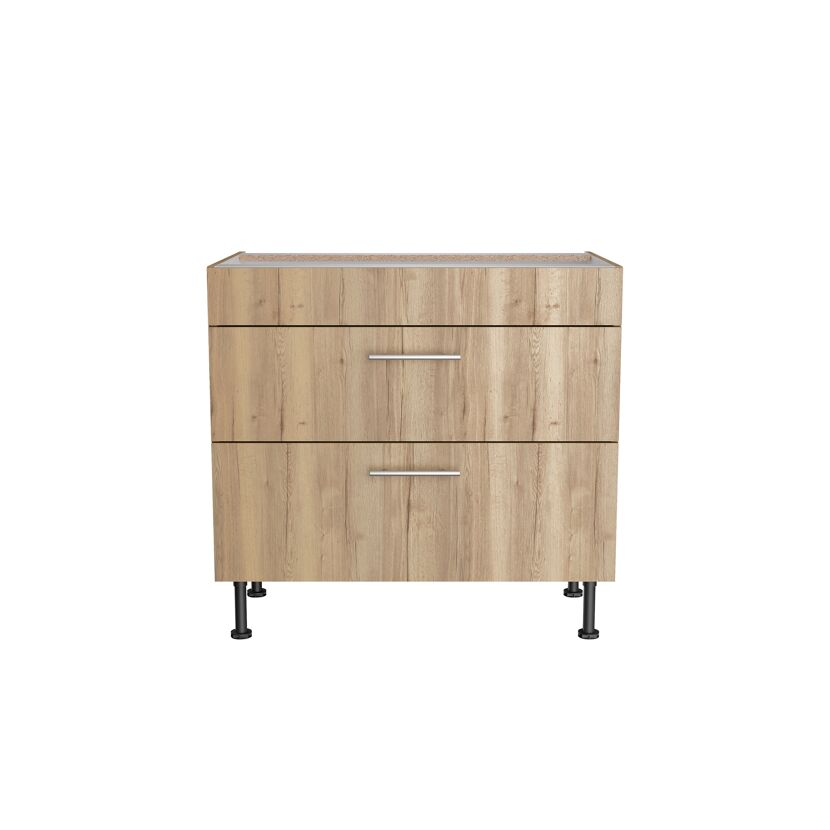 Holzkommode mit zwei Schubladen