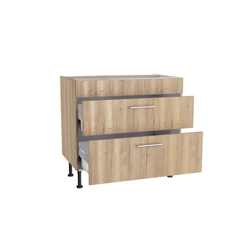 Holzschrank mit drei Schubladen