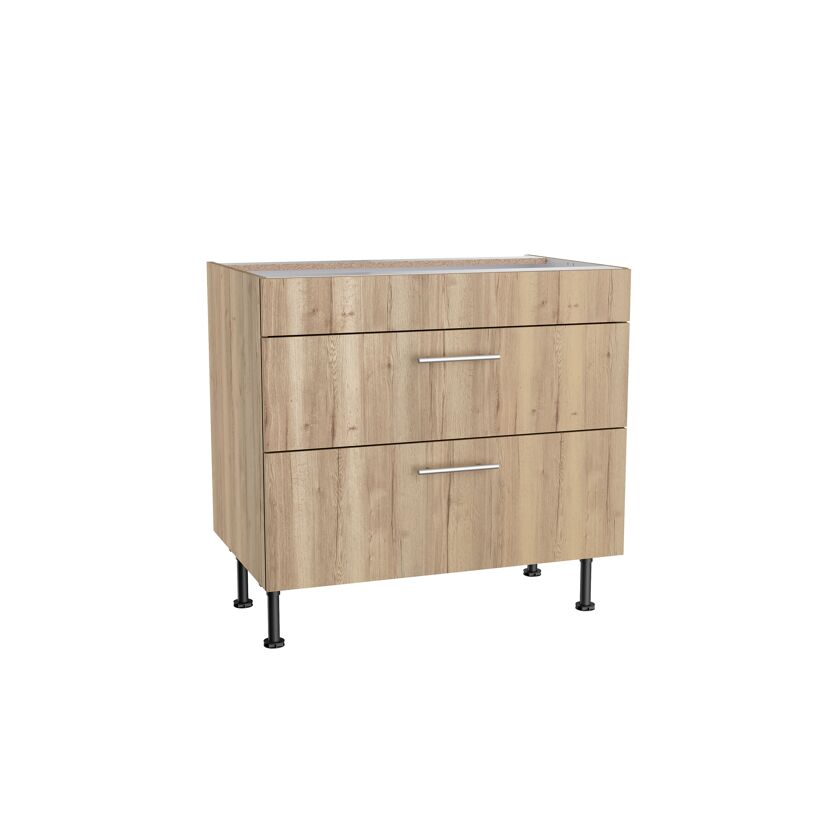 Holzschrank mit zwei Schubladen