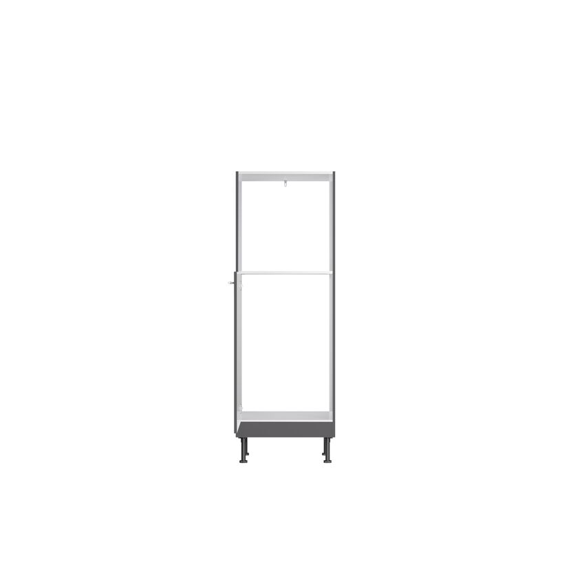 Leerer Hochschrank mit Sockel und Kleiderstange
