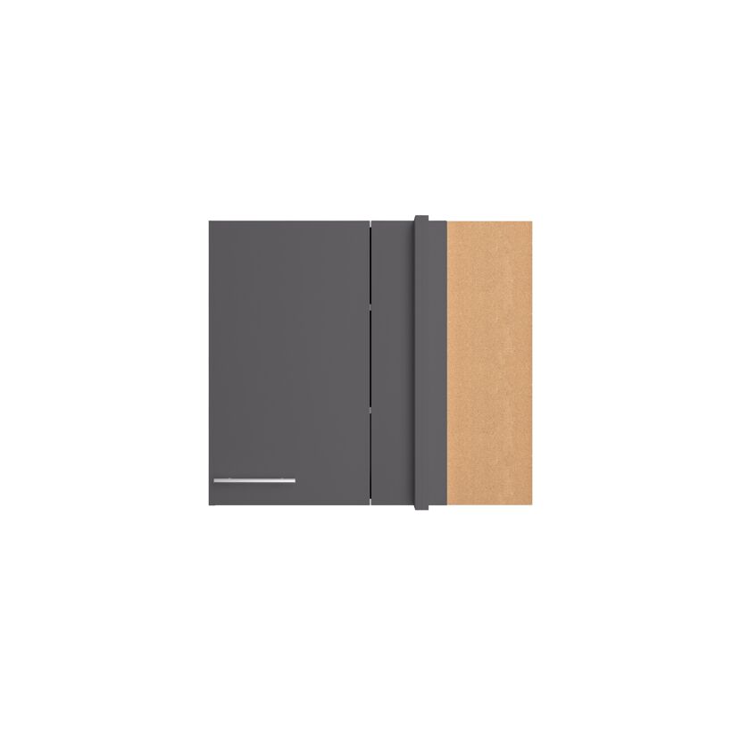 Eckoberschrank 'Optikomfort Ingvar420' anthrazit matt 80 x 70,4 x 34,9 cm