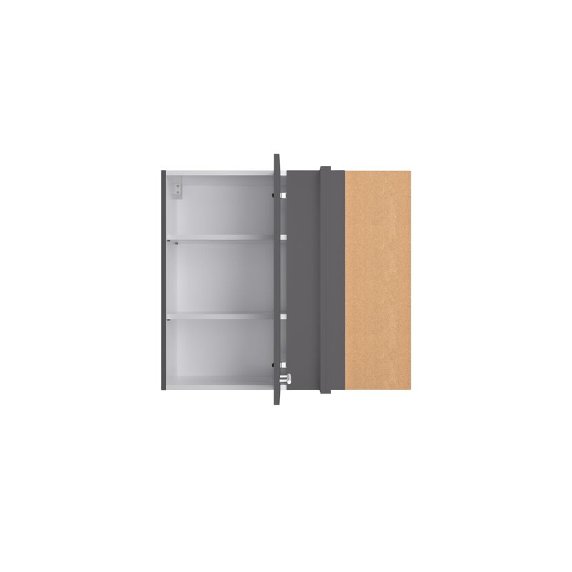 Eckoberschrank 'Optikomfort Ingvar420' anthrazit matt 80 x 70,4 x 34,9 cm