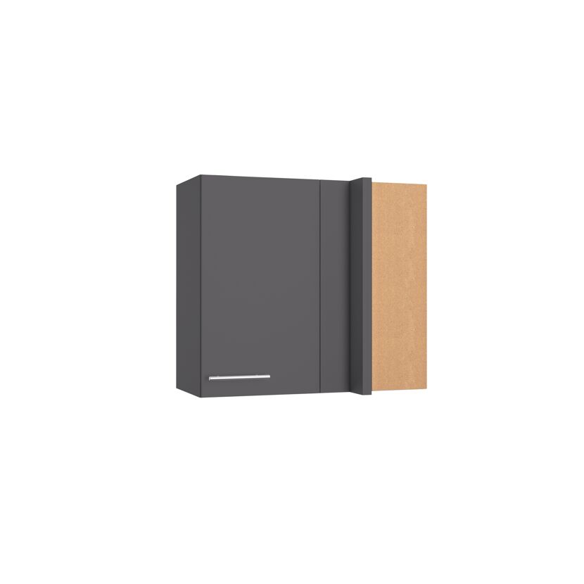Eckoberschrank 'Optikomfort Ingvar420' anthrazit matt 80 x 70,4 x 34,9 cm