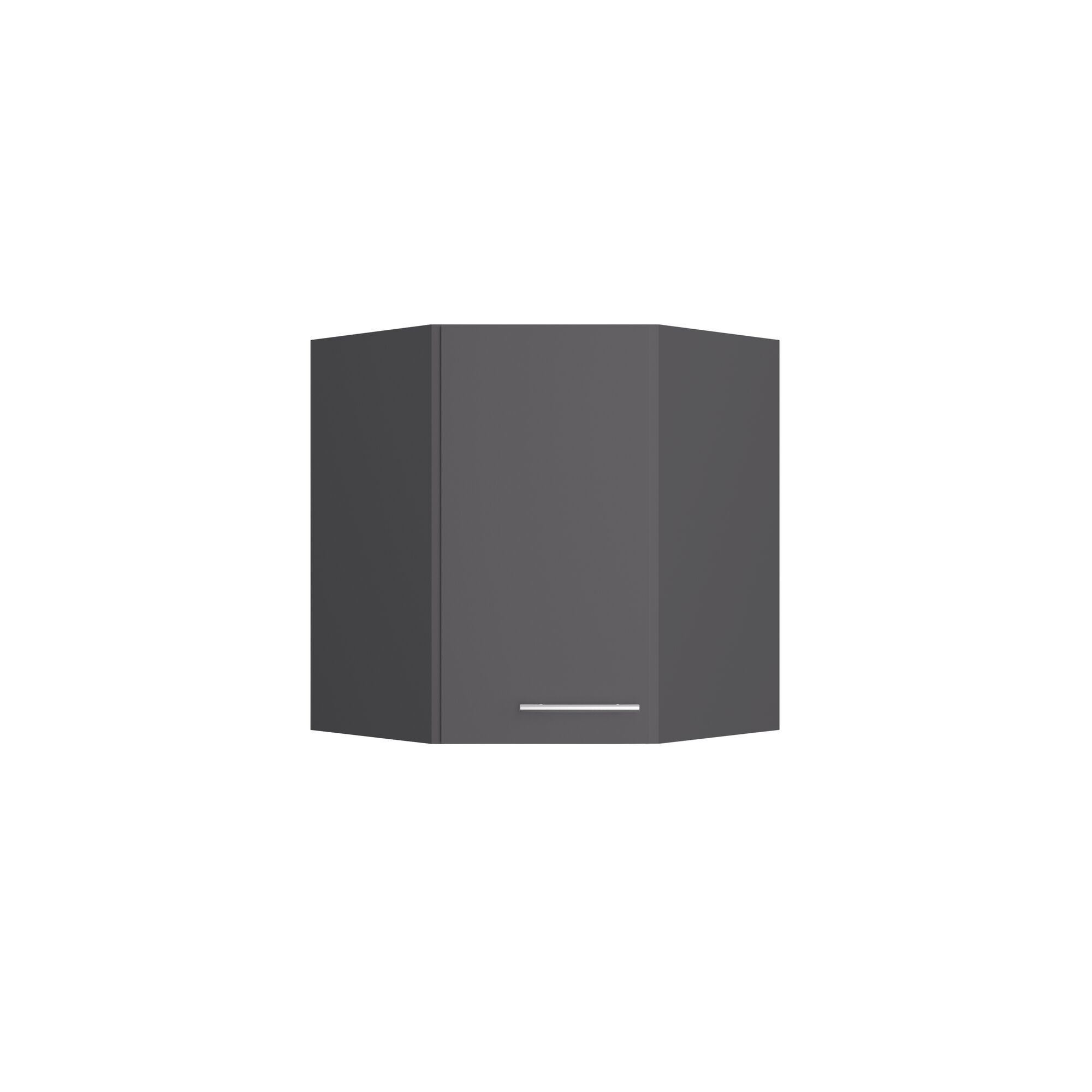 Grauer Eckschrank