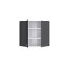 Offener grauer Eckschrank