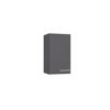 Grauer Wandschrank mit silbernem Griff