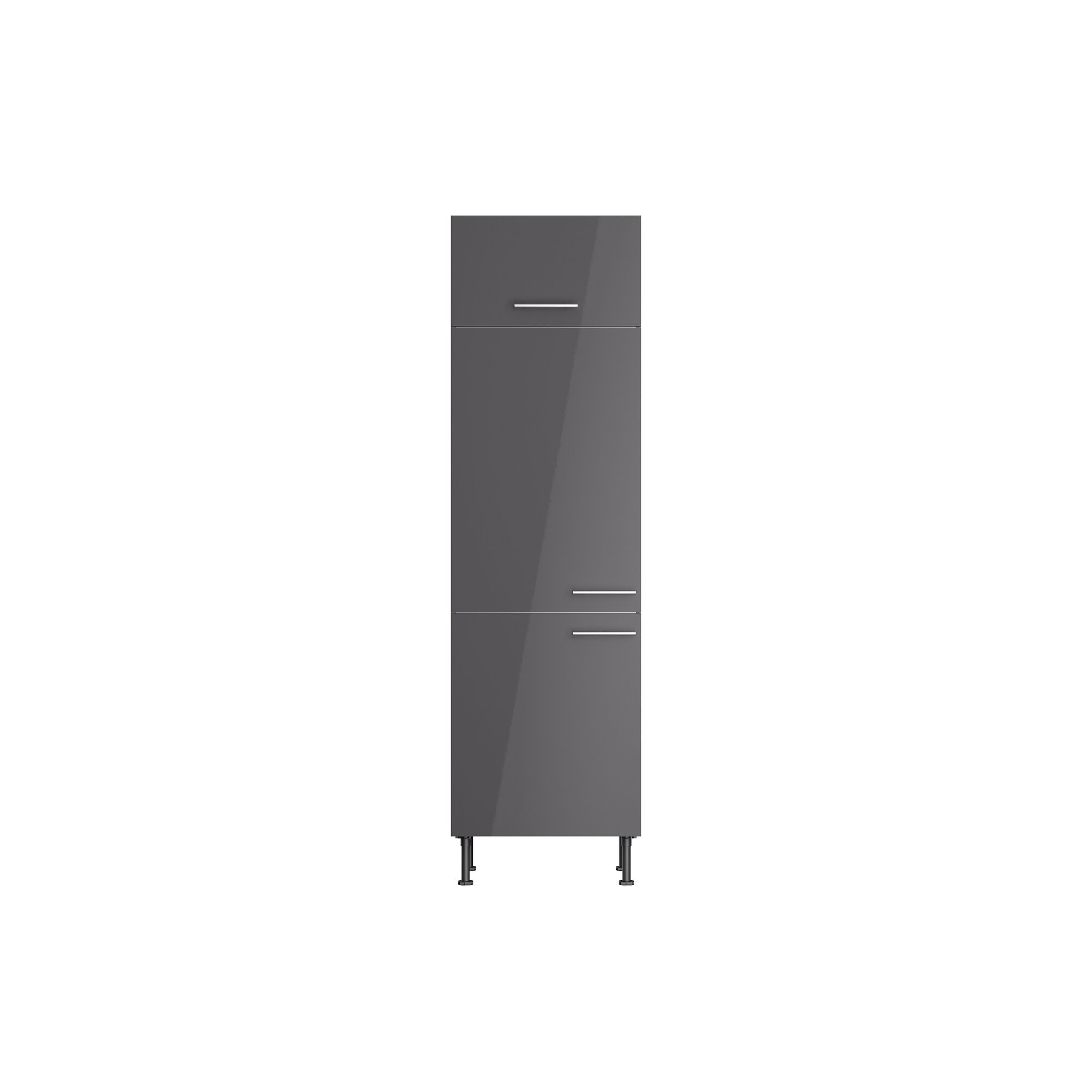 Grauer Hochschrank mit zwei Türen