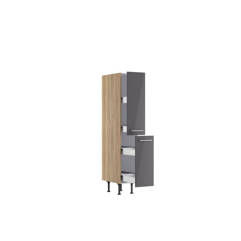 Offener Hochschrank mit Schubladen