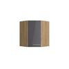 Eckoberschrank 'Optikomfort Jonte984' anthrazit/eichefarben 60 x 70,4 x 34,9 cm