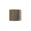 Eckoberschrank 'Optikomfort Jonte984' anthrazit/eichefarben 60 x 70,4 x 34,9 cm