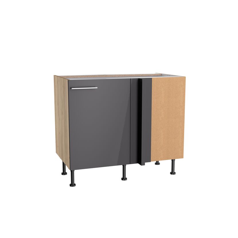 Eckunterschrank mit Tür und Schublade