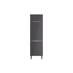 Hochschrank für Einbaukühlschrank 'Optikomfort Linus984' anthrazit/eichefarben 60 x 211,8 x 58,4 cm