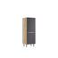Verkleinertes Bild von Midischrank für Einbaukühlschrank 'Optikomfort Linus984' anthrazit/eichefarben 60 x 176,6 x 58,4 cm
