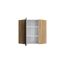 Offener Eckschrank mit Holzeffekt