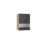 Verkleinertes Bild von Oberschrank mit Segmentglastür 'Optikomfort Linus984' anthrazit/eichefarben 50 x 70,4 x 34,9 cm