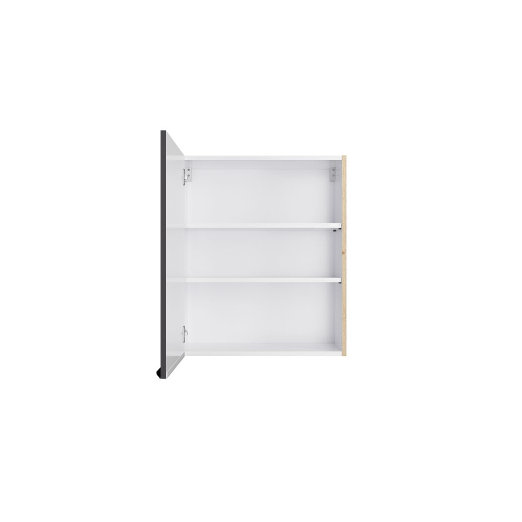 Offener Spiegelschrank mit Einlegeböden