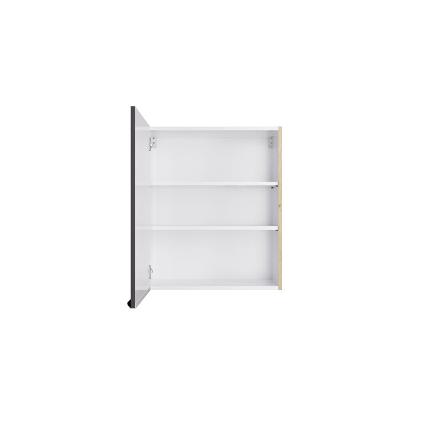 Offener Spiegelschrank mit Einlegeböden