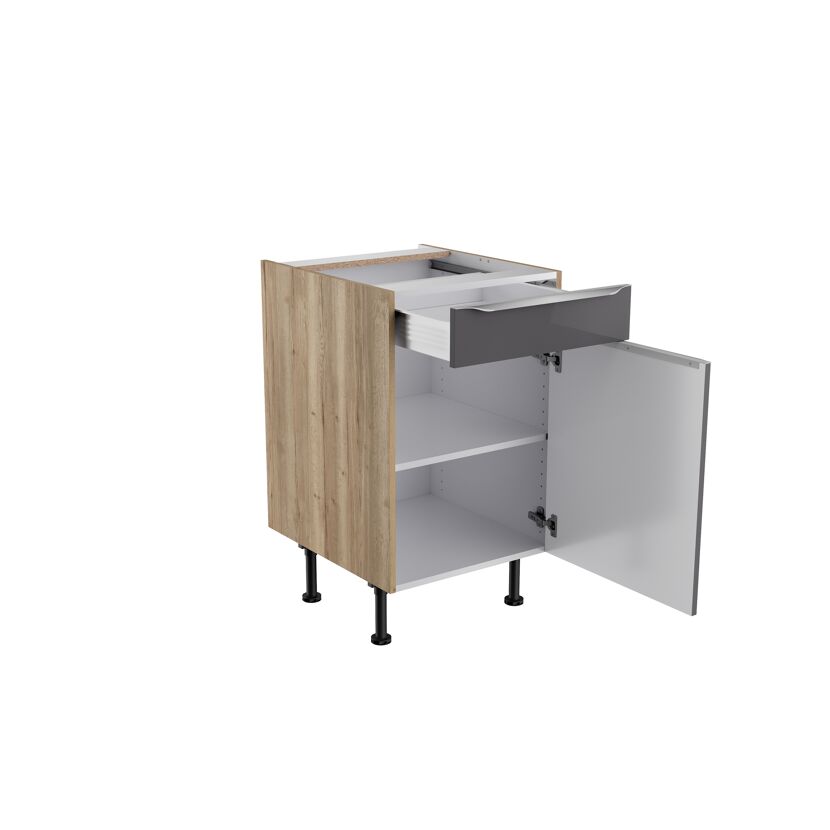 Offener Küchenschrank mit Schublade